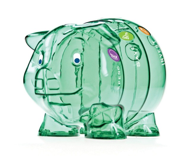 Kinder-Cash Piggy green – 10 Languages