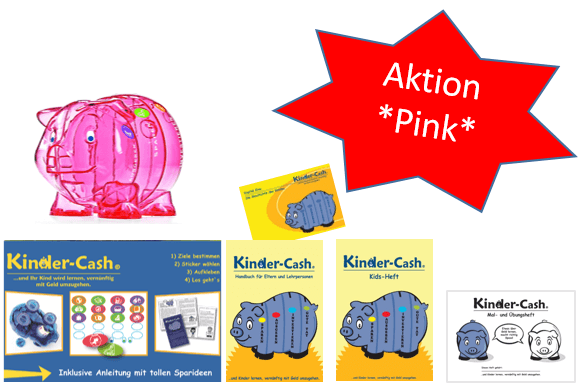 Sparschwein pink im Set mit Geldkurs als Ebook (118 S. Download) 