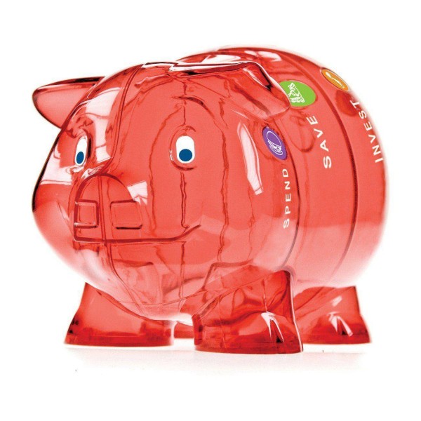 Kinder-Cash Piggy red – 10 Languages