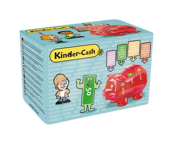 Kinder-Cash Piggy blue – 10 Languages